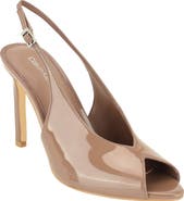 Calvin Klein Dorris Faux Leather Peep Toe Pump