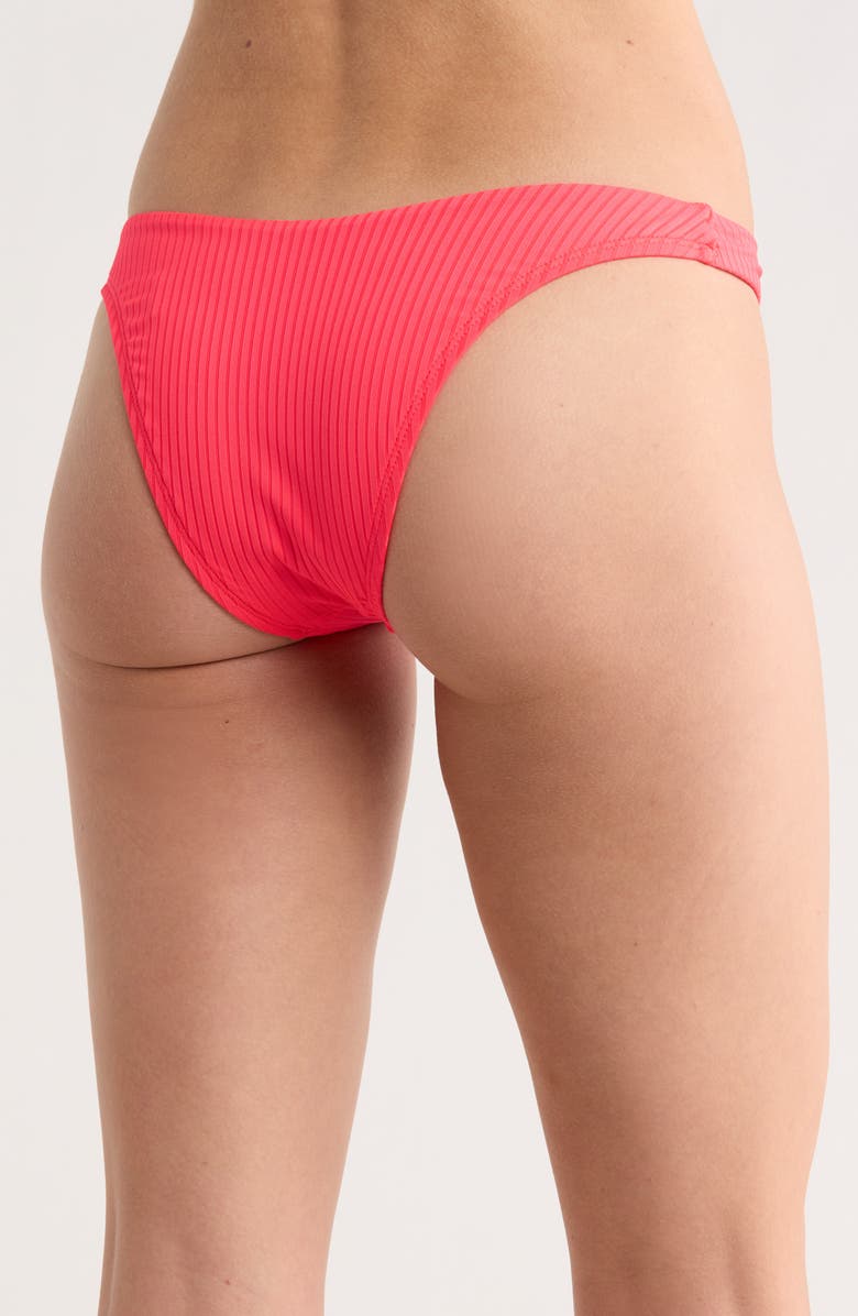Vitamin A<sup>®</sup> California High Leg Bikini Bottoms, Alternate, color, Coral Glow