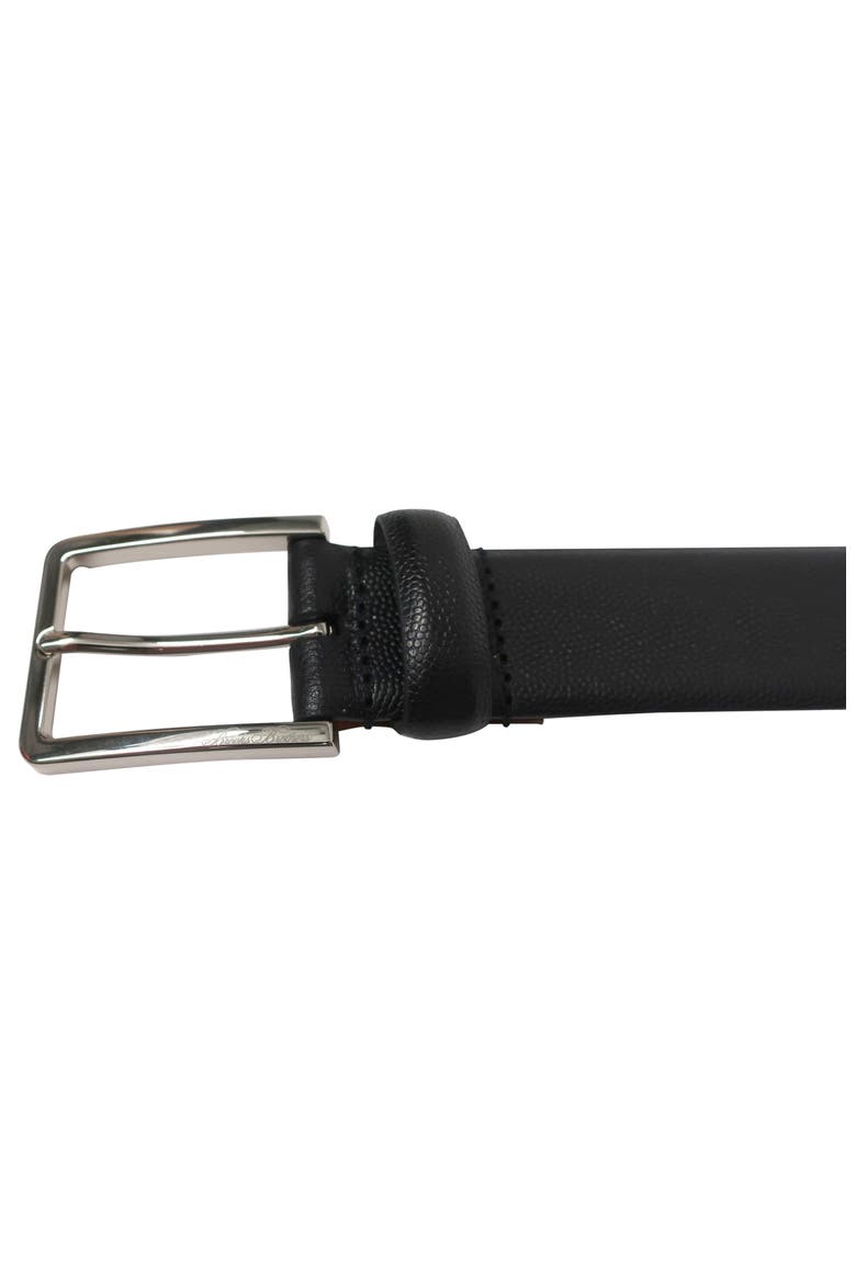Top Grain Leather Embossed Belt, Alternate, color, Black
