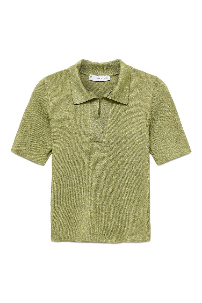 Metallic Polo Sweater, Alternate, color, PASTEL GREEN