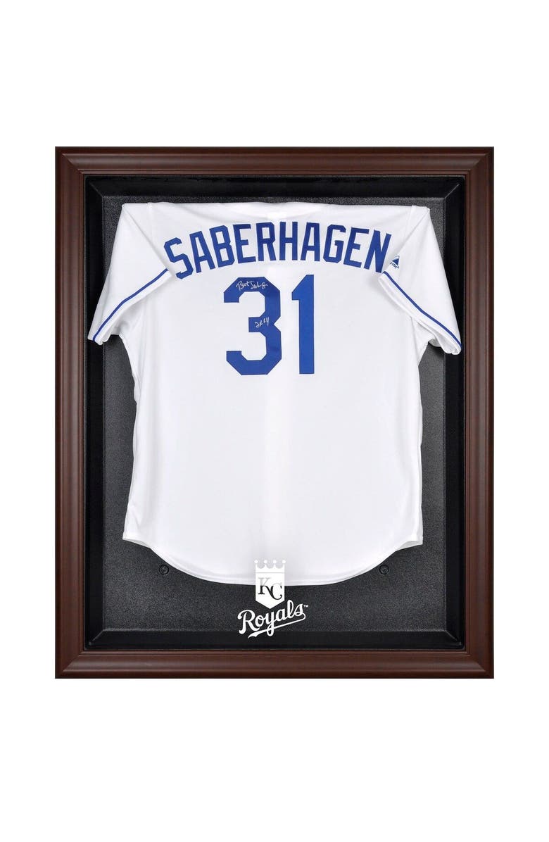 FANATICS AUTHENTIC Kansas City Royals Brown Framed Logo Jersey Display Case, Main, color, 