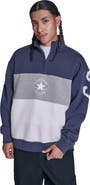 Converse Retro Stripe Relaxed Quarter-Zip Sweatshirt
