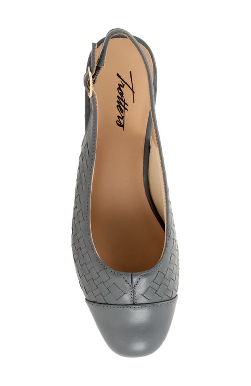 Trotters Dea Woven Slingback Pump In Mid Grey