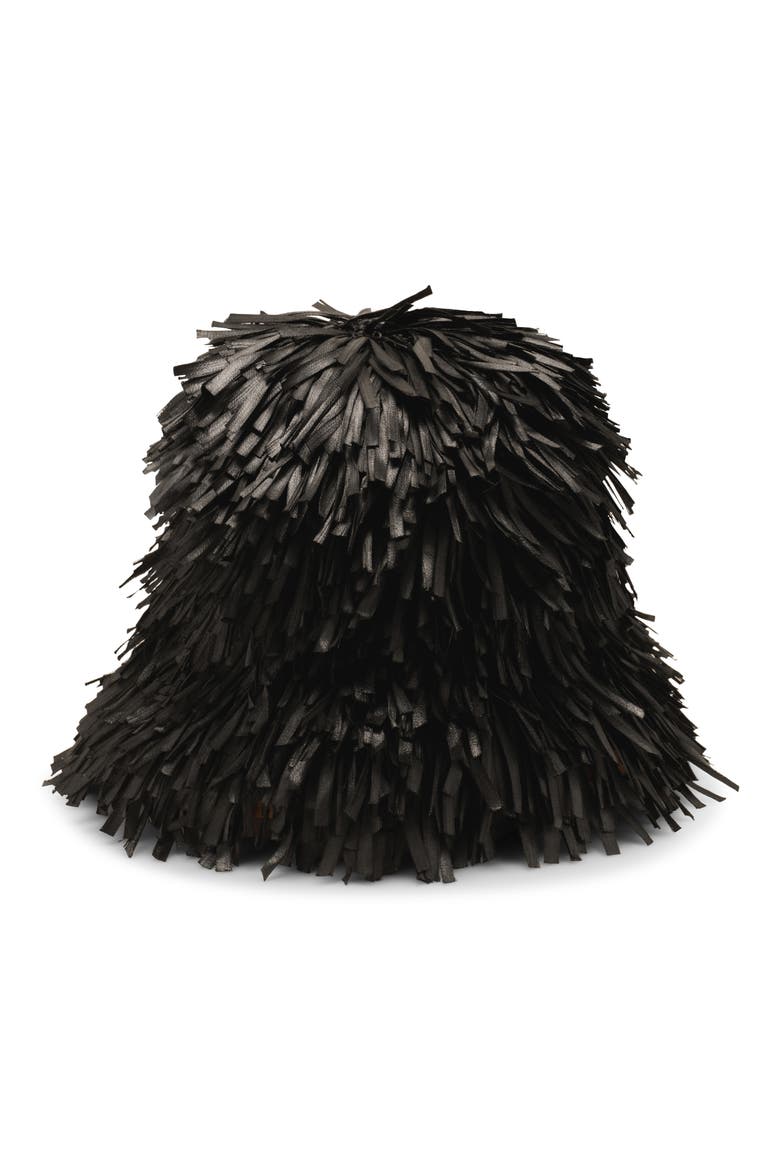 Darryl Fringe Bucket Hat, Alternate, color, BLACK