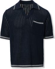 rag & bone Open Stitch Johnny Collar Polo