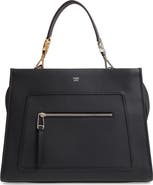 Fendi Runaway Leather Top Handle Satchel