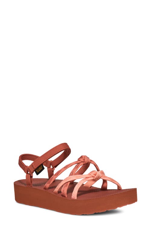 Teva Kena Slim Midform Sandal in Terracotta Multi at Nordstrom, Size 6