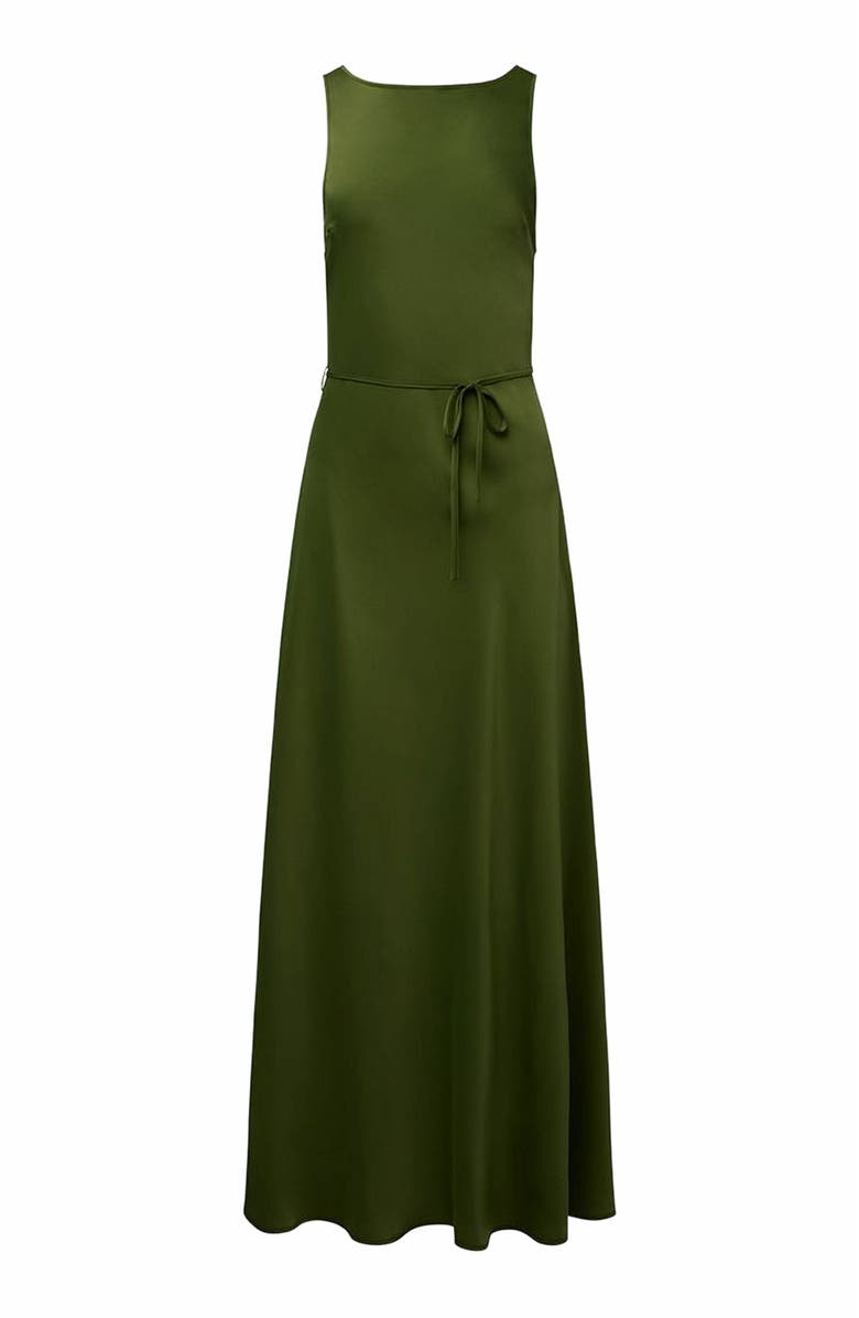 WeWoreWhat Boat Neck Slip Dress, Main, color, Hunter Green