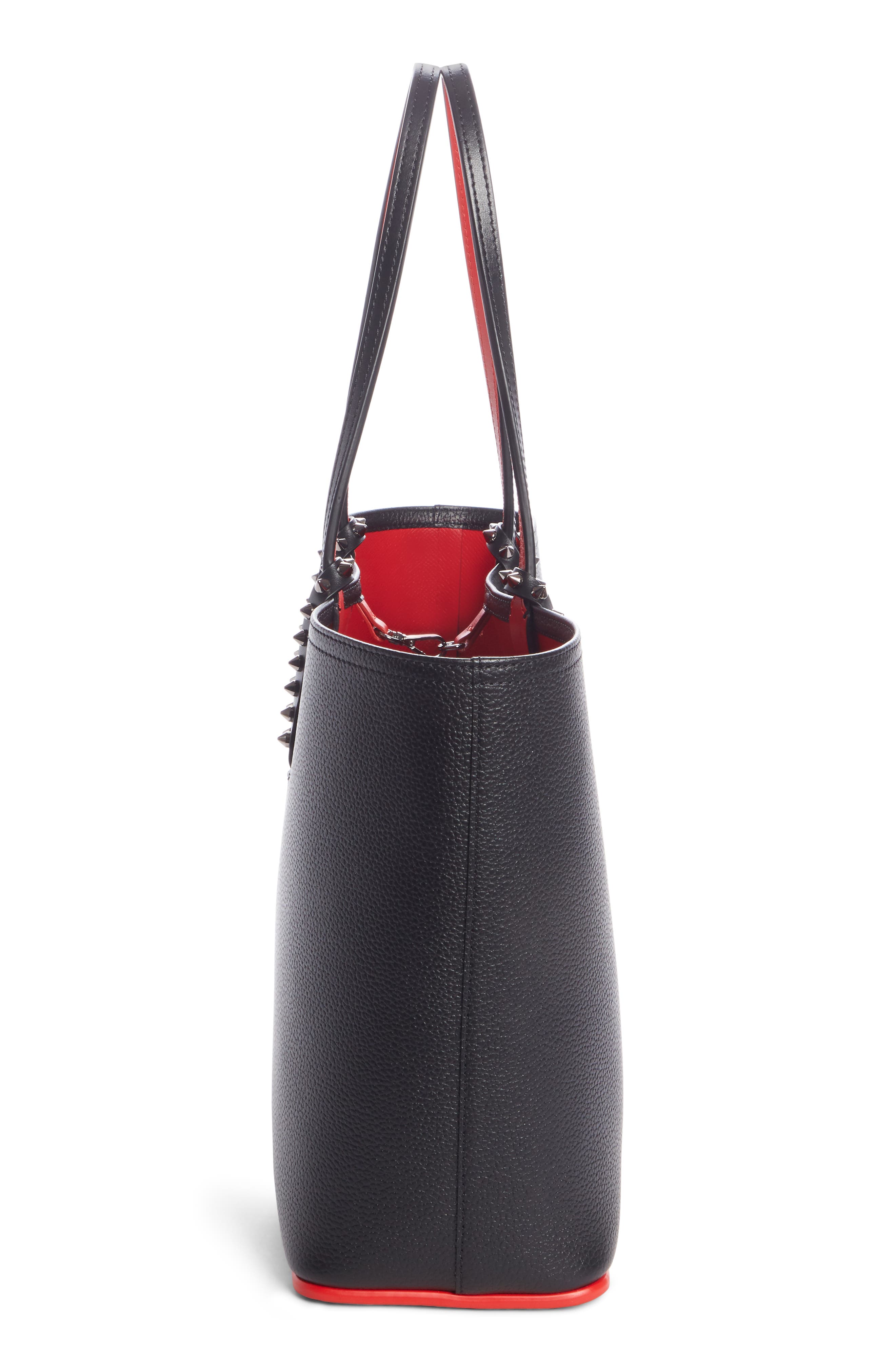 Christian Louboutin Small Cabata Calfskin Leather Tote, Alternate, color, 