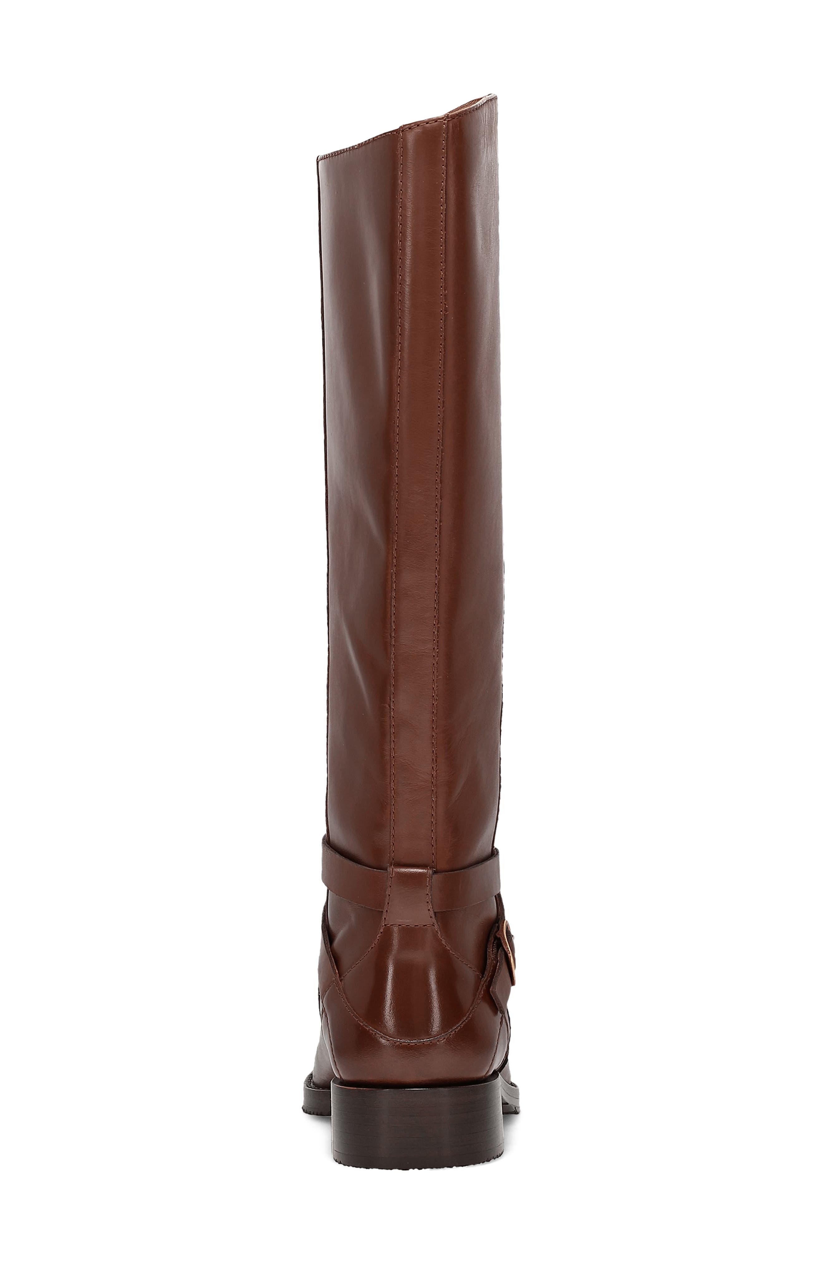 Melissa Belted Knee High Riding Boot, Alternate, color, WALNUT