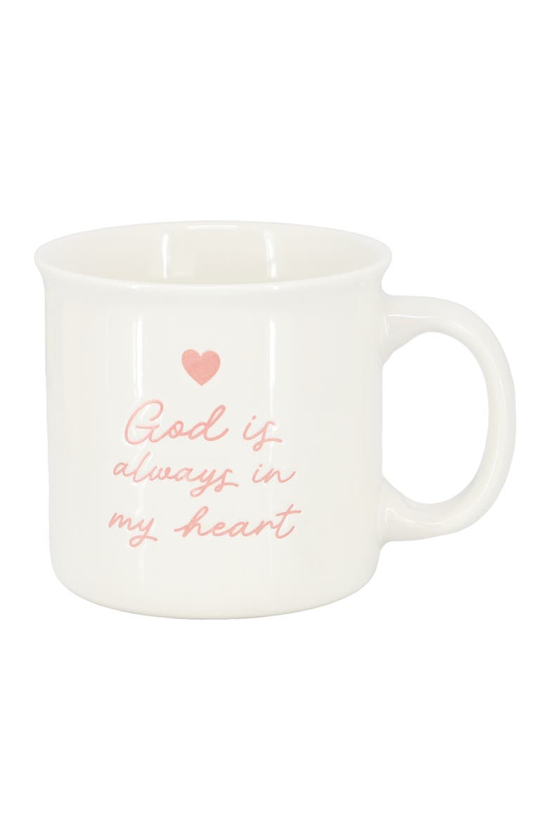 Daily Wisdom 4 Piece Assorted 21 Ounce Stoneware Mug Set, Alternate, color, White