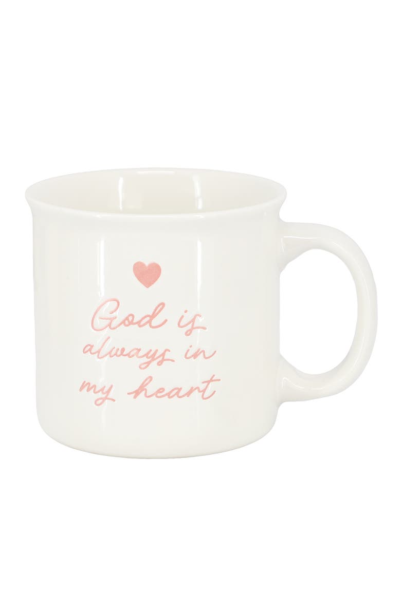 Gibson Home Daily Wisdom 4 Piece Assorted 21 Ounce Stoneware Mug Set, Alternate, color, White