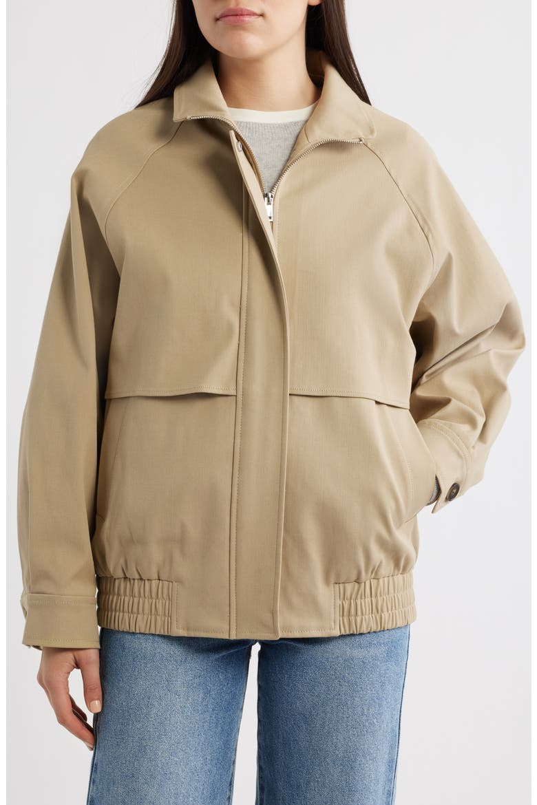 Oversize Cotton Blend Jacket, Alternate, color, LIGHT/ PASTEL GREY