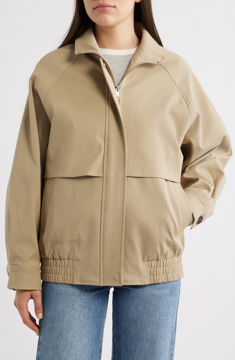 MANGO Oversize Cotton Blend Jacket, Alternate, color, Light/ Pastel Grey