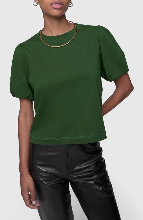Rebecca Minkoff Val Puffed Sleeve Tee Sweater In Army