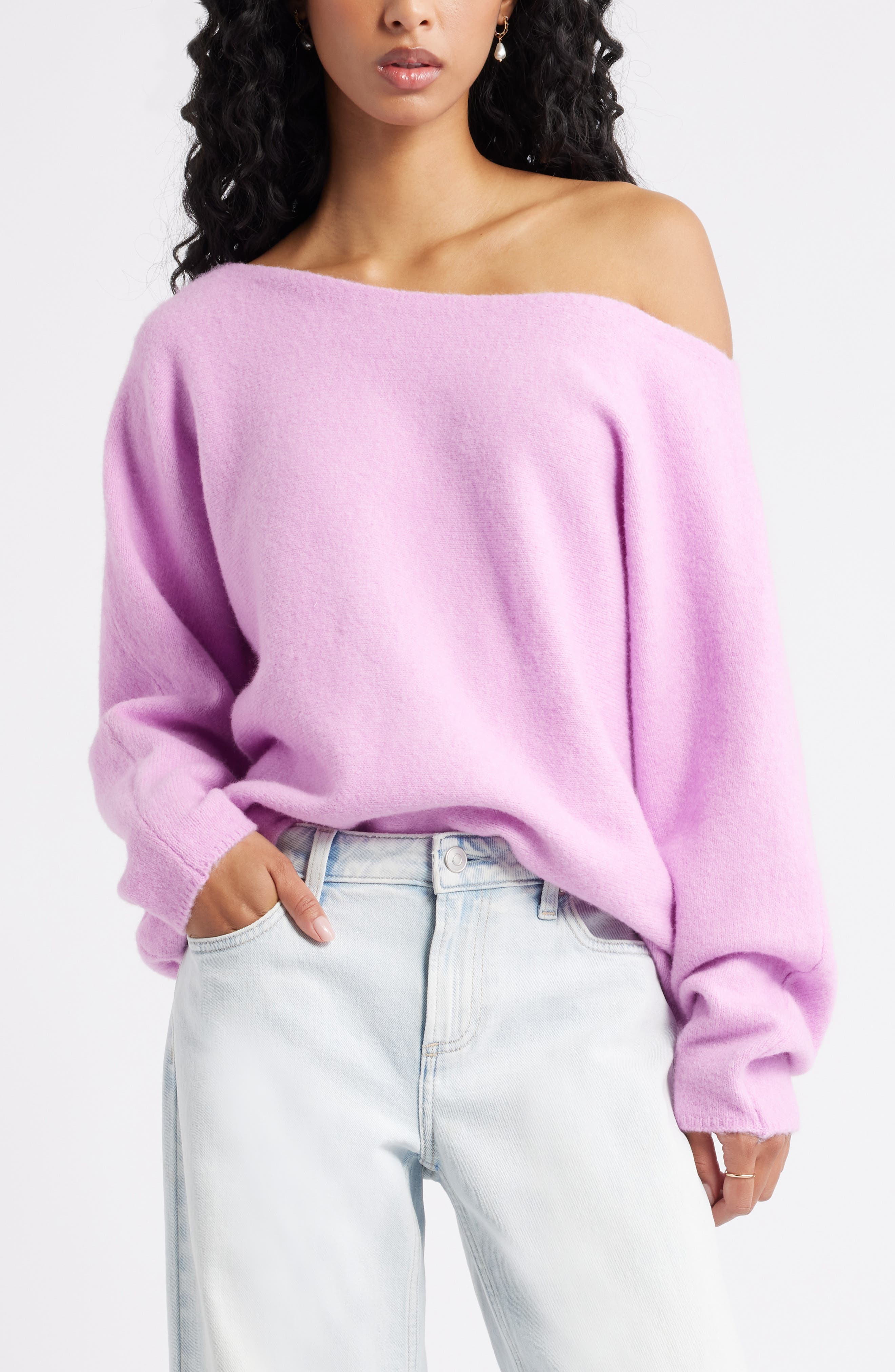 Lofty Boat Neck Oversize Sweater - image 3