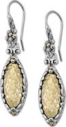 SAMUEL B. Two-Tone Hammered Marquis Drop Earrings