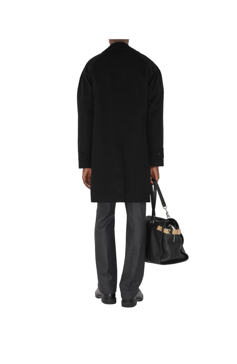 Burberry Mid-length Cashmere Car Coat, Alternate, color, Black