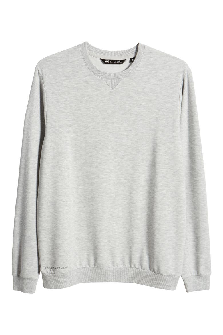Amenities Crewneck Sweatshirt, Alternate, color, HEATHER LIGHT GREY