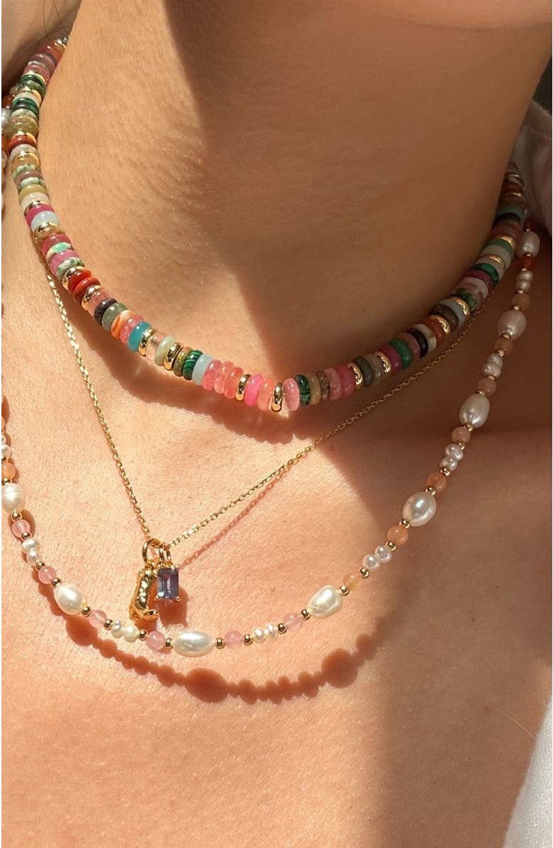 Little Sky Stone Olivia Gemstone Necklace, Alternate, color, Multicolored