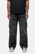 Good For Nothing Vintage Wash Cargo Baggy Denim Jeans