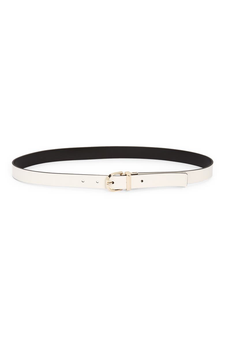 reversible leather belt, Alternate, color, BLACK