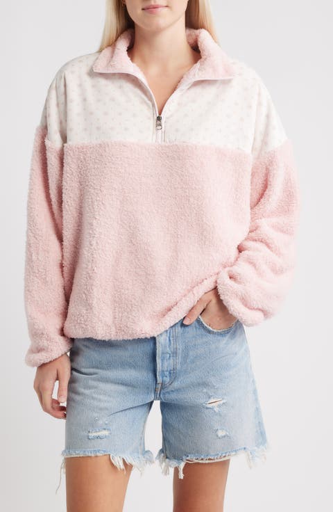 Garden Confetti Colorblock Quarter Zip Pullover