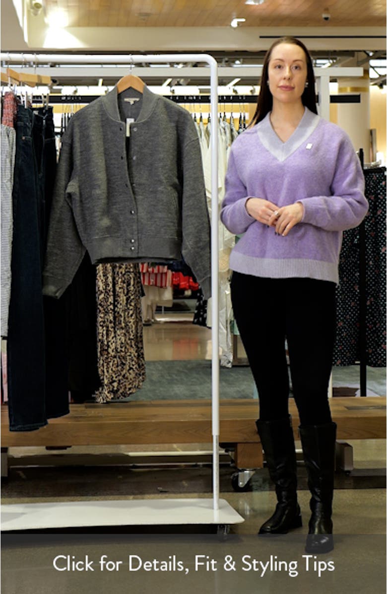 Double Faced Knit Bomber Jacket, sales video thumbnail