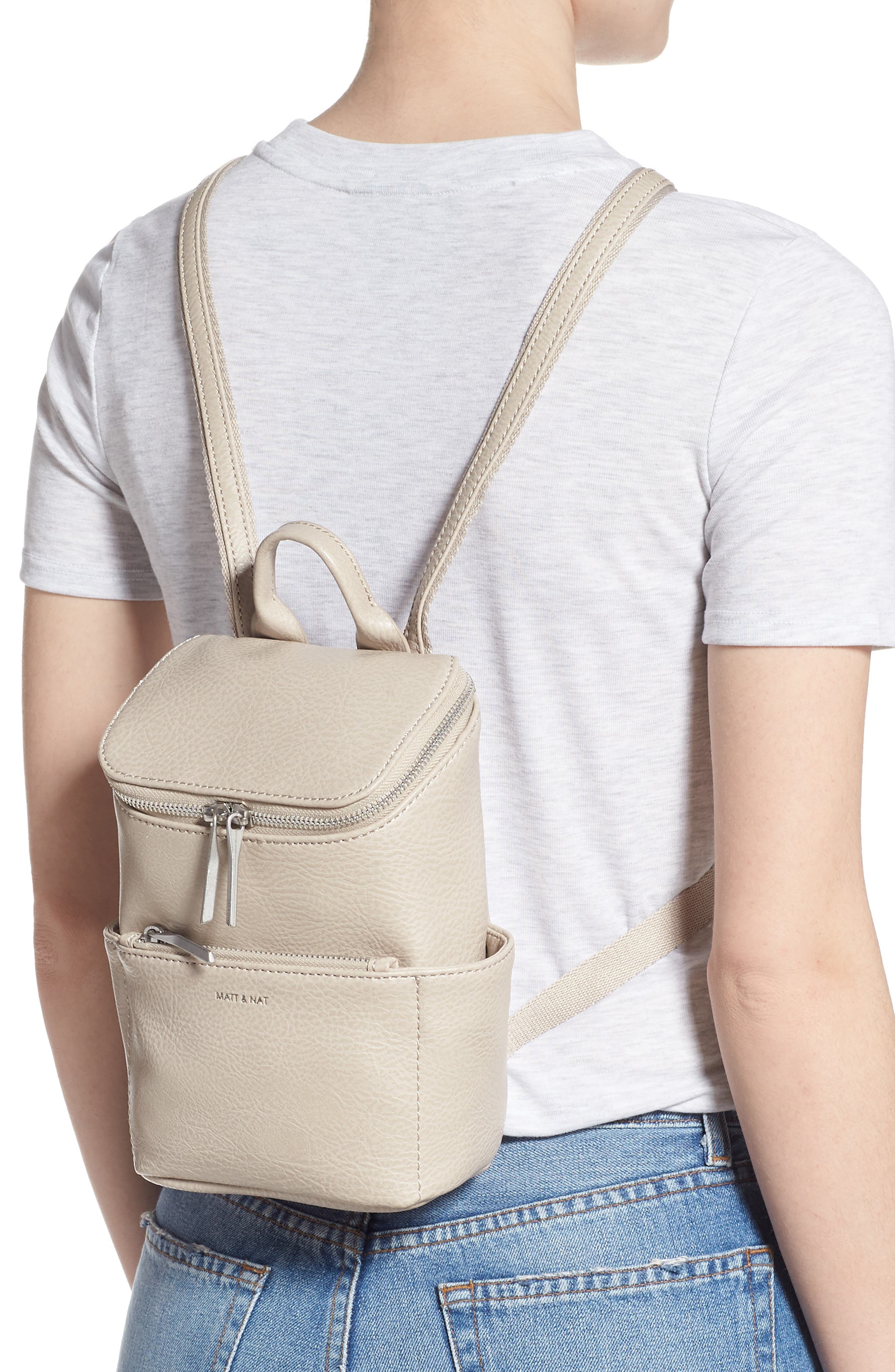 Matt & Nat Mini Brave Faux Leather Backpack, Alternate, color, 
