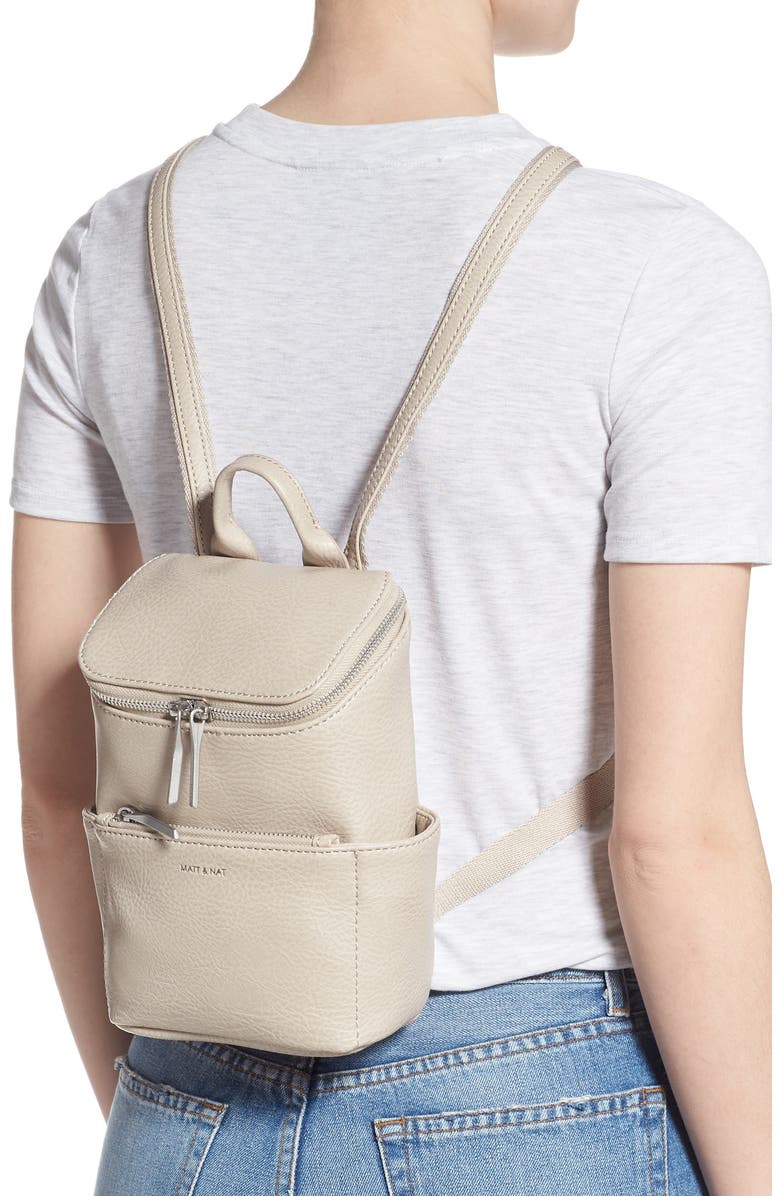 Matt & Nat Mini Brave Faux Leather Backpack, Alternate, color,