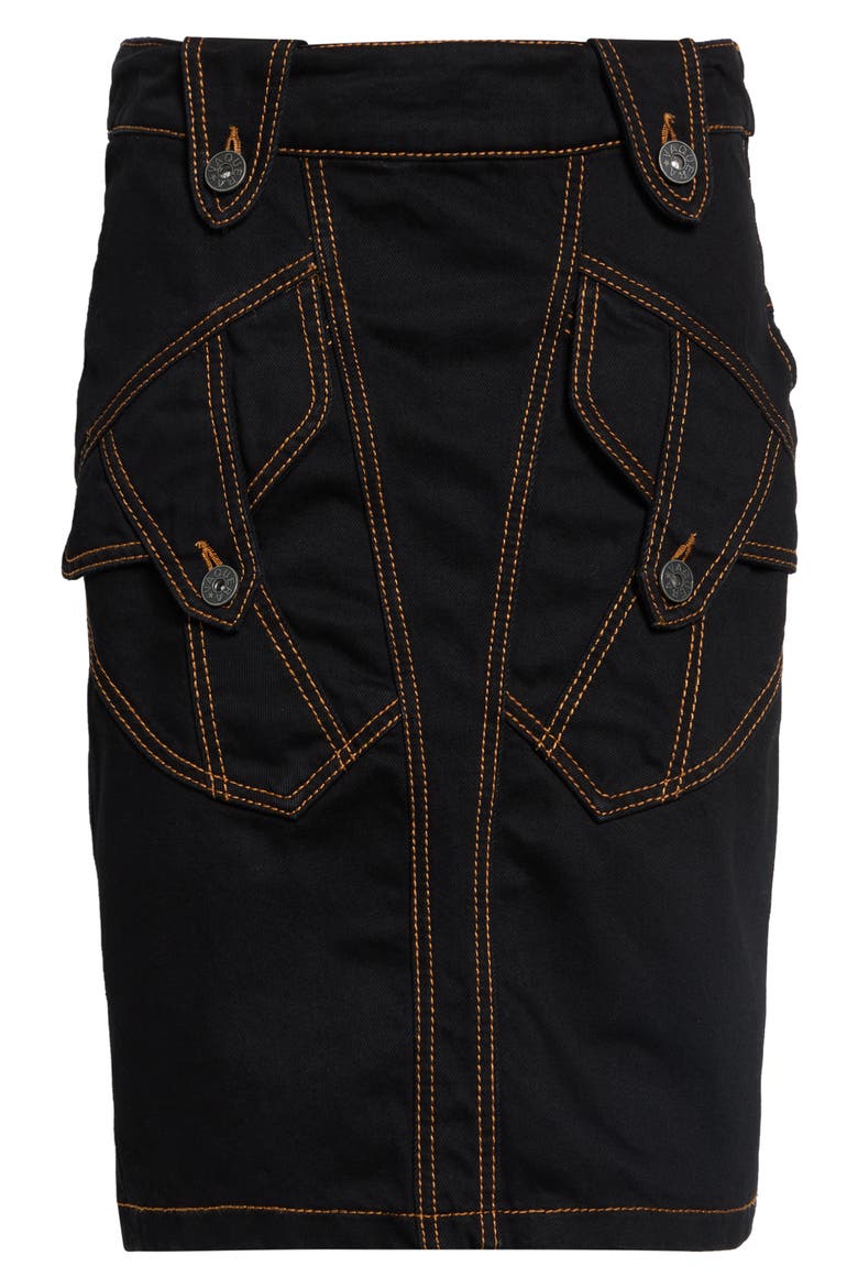 Denim Skirt, Main, color, BLACK