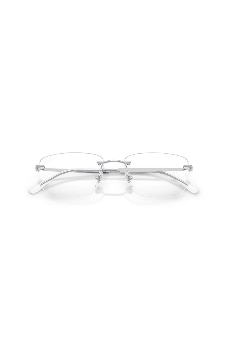 Ray-Ban 56mm Irregular optical glasses, Alternate, color, Silver