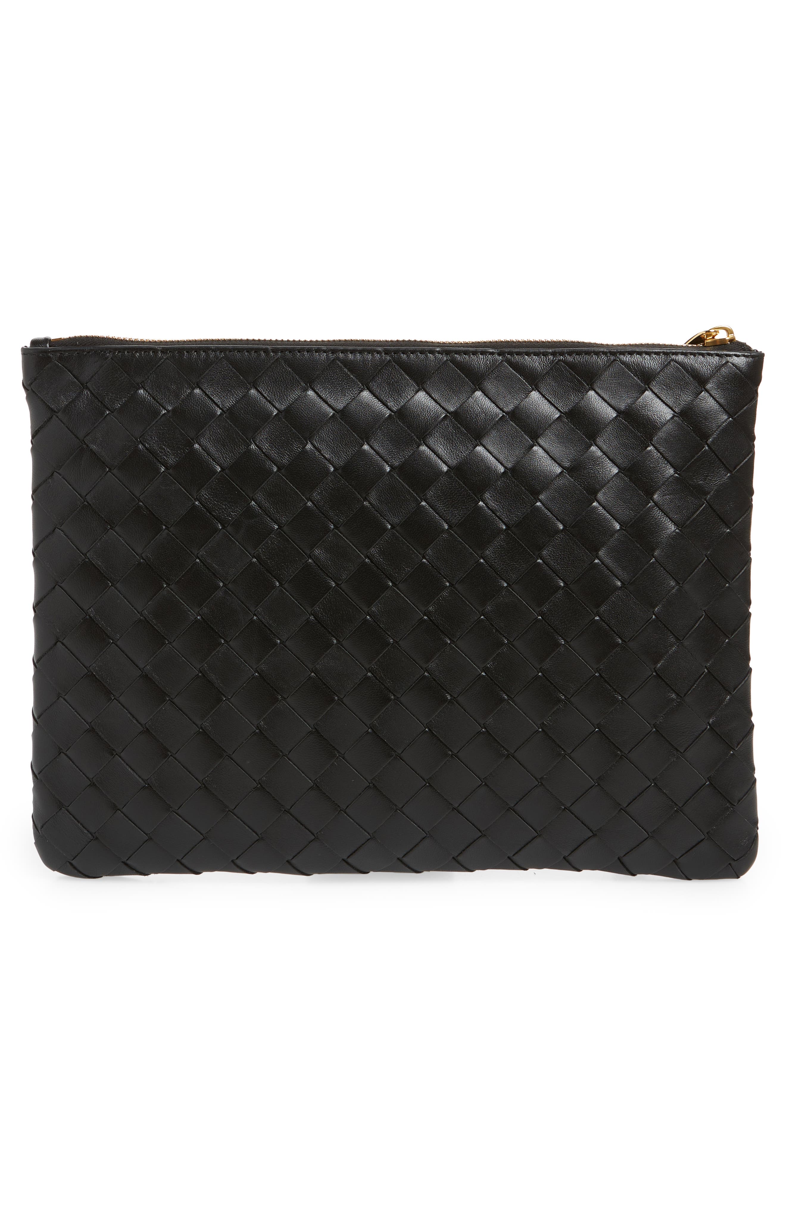 Bottega Veneta Intrecciato Leather Pouch, Alternate, color, 