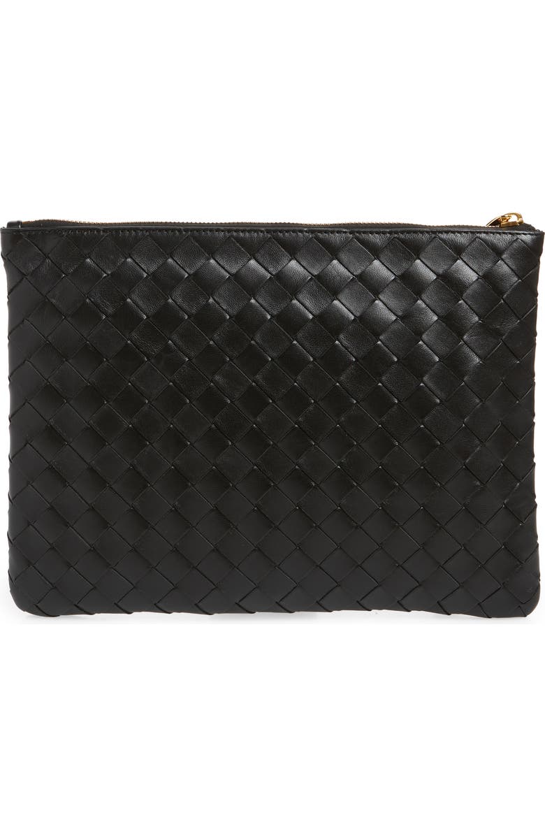 Bottega Veneta Intrecciato Leather Pouch, Alternate, color,
