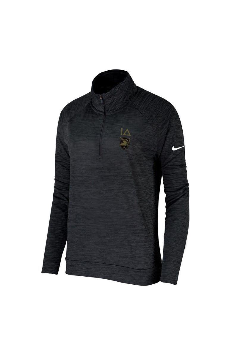 Nike Women's Nike Black Army Black Knights 1st Armored Division Old Ironsides Operation Torch Quarter-Zip Pullover Top, Main, color,