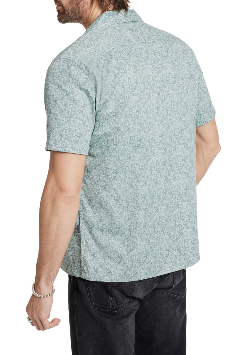 John Varvatos Danny Jungle Print Camp Shirt, Alternate, color,