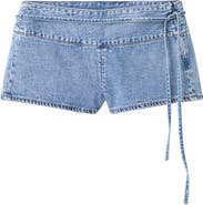 MANGO TEEN Mini Bow Denim Shorts