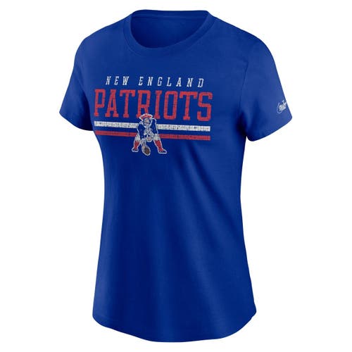 Nike Royal New England Patriots Historic T-shirt In Blue