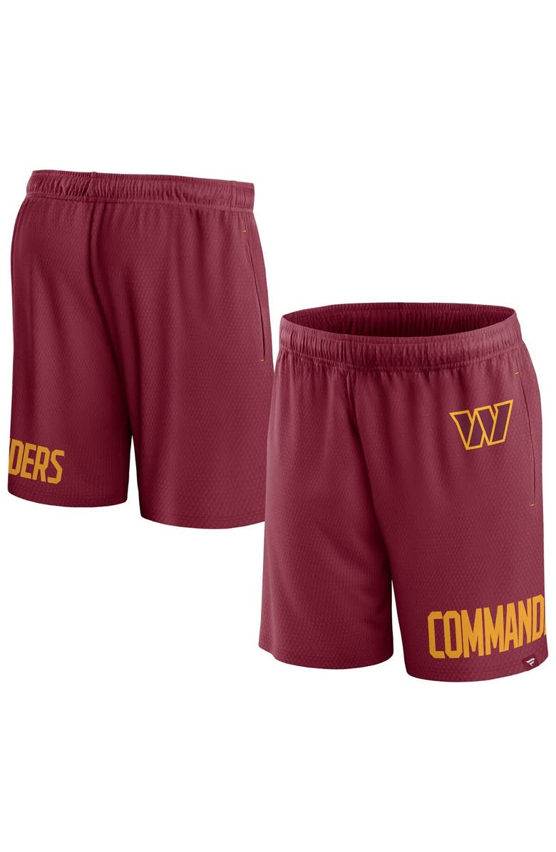 FANATICS Men's Fanatics Burgundy Washington Commanders Clincher Shorts, Main, color,