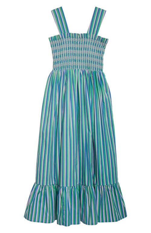 Mille Garden Cotton Midi Sundress In Printemps Stripe