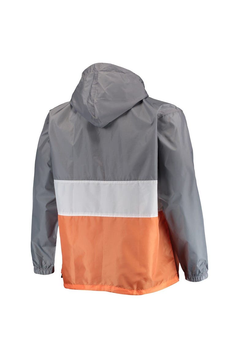 Men's Fanatics Branded Gray/Texas Orange Texas Longhorns Big & Tall Water-Resistant Half-Zip Hoodie, Alternate, color, Gray