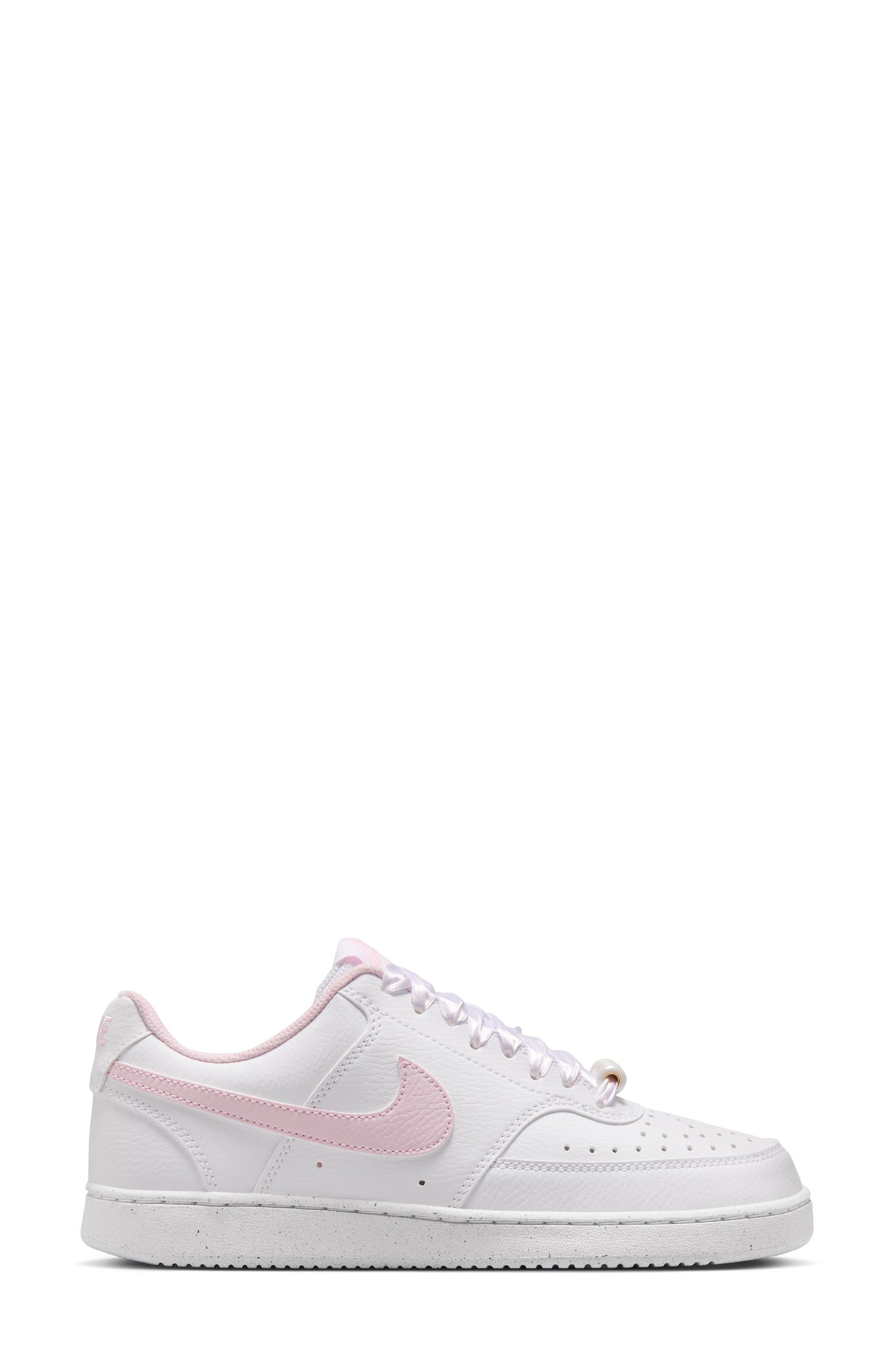 Nike Court Vision Low Sneaker, Alternate, color, White/ Pink Foam