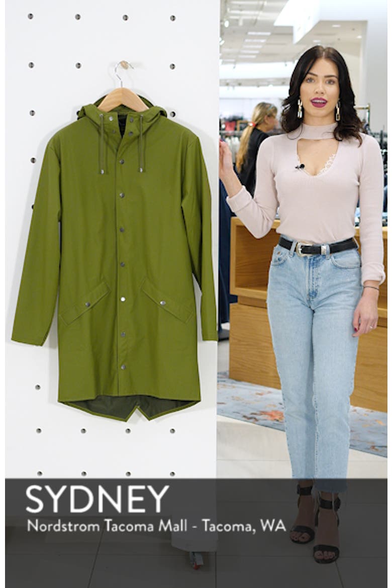 Waterproof Hooded Long Rain Jacket video