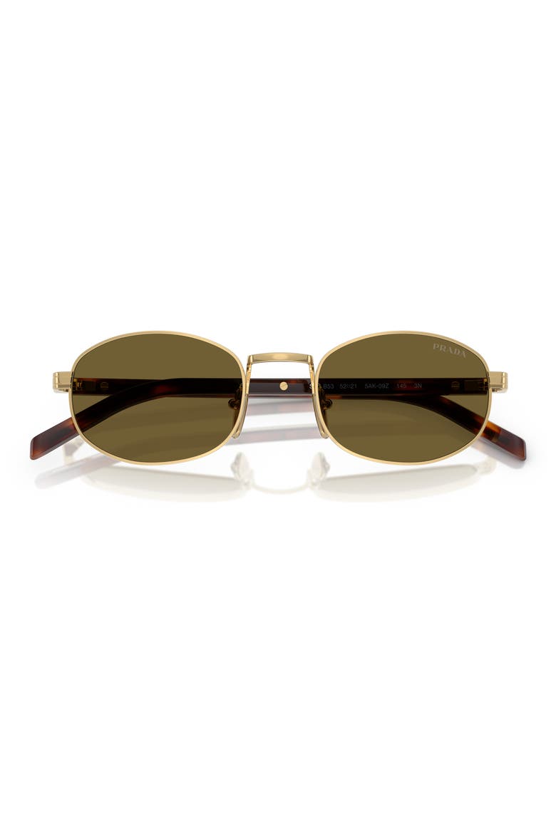 52mm Oval Sunglasses, Alternate, color, GOLD