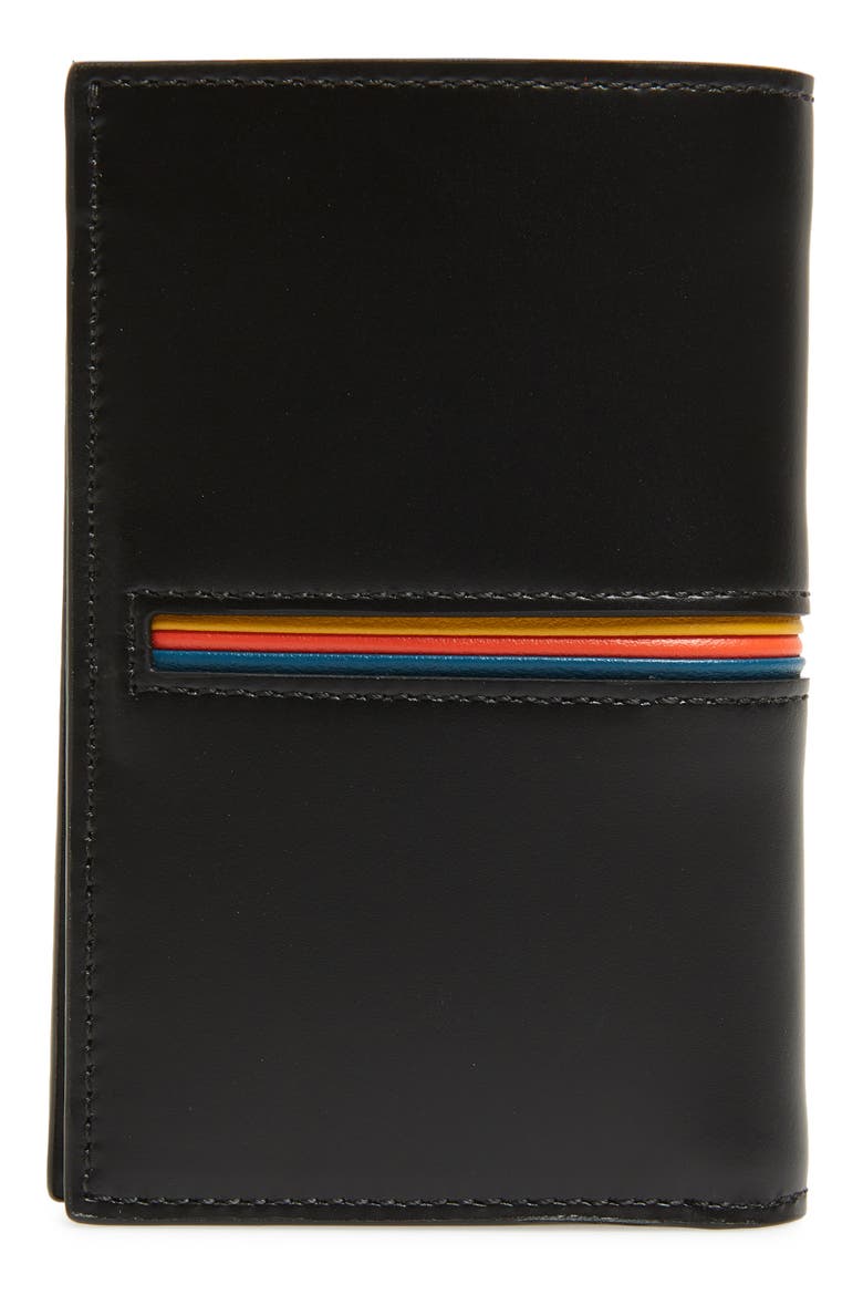 Flip Leather Card Case, Alternate, color, BLACK