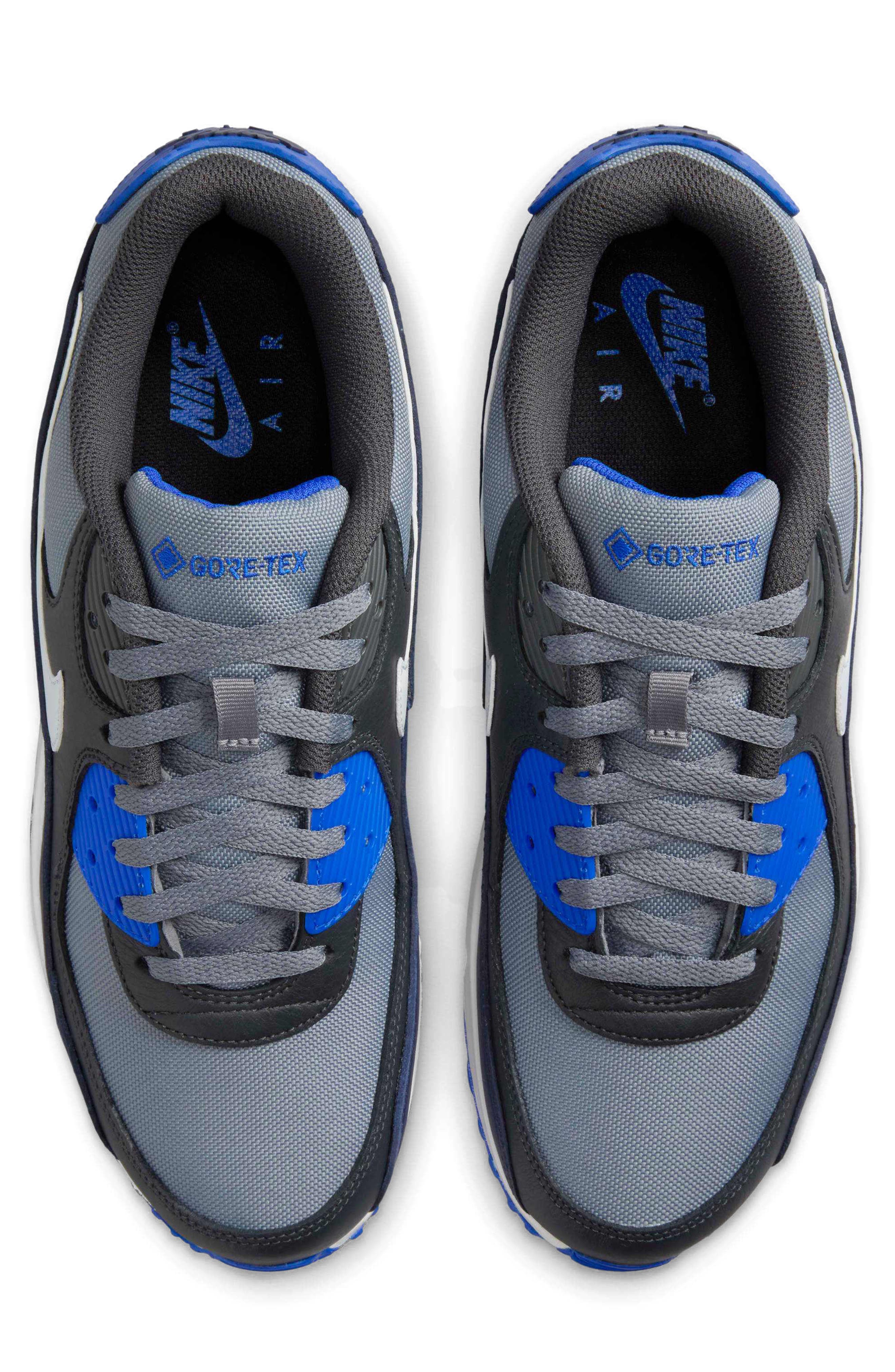 Air Max 90 Gore-Tex® Waterproof Sneaker, Alternate, color, GREY/ ANTHRACITE/ OBSIDIAN