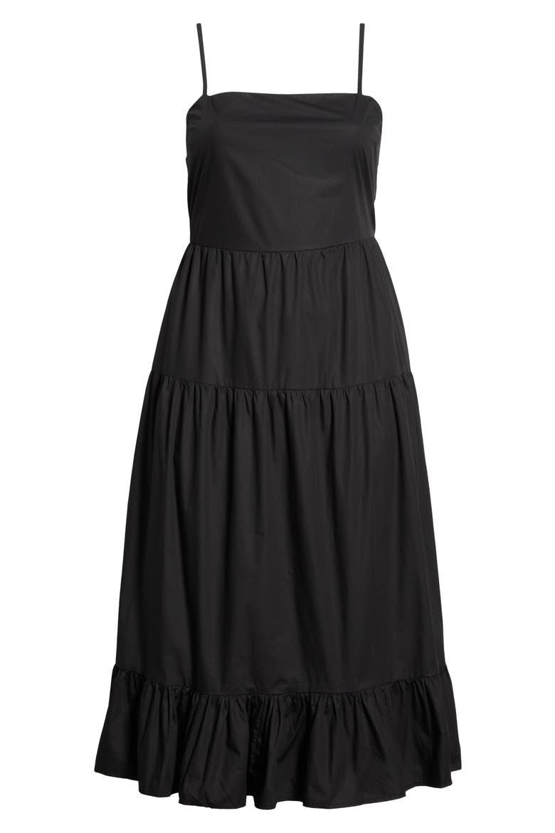 Brynley Cami Midi Sundress, Alternate, color, BLACK