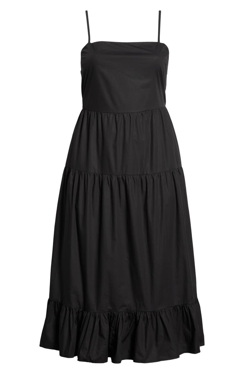 SUGARLIPS Brynley Cami Midi Sundress, Alternate, color, Black