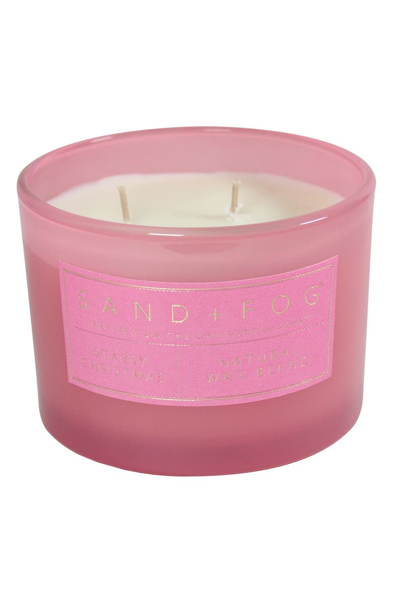 SAND AND FOG Strarry Christmas Two-Wick Candle, Alternate, color, Pink