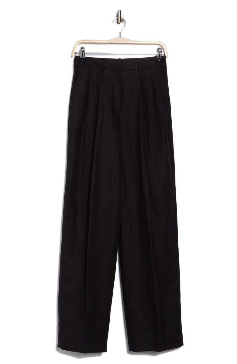 Theory Double Pleat Linen Pants, Alternate, color, 